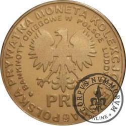 20 ludowych - BANKNOTY PRL - 10 złotych (mosiądz + miniaturowa kopia banknotu na płytce mosiężnej)